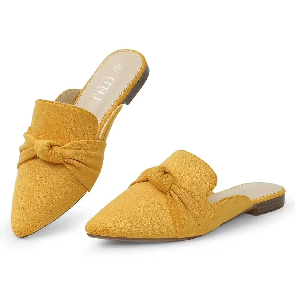Suede Leather Slip-On Mules shoes