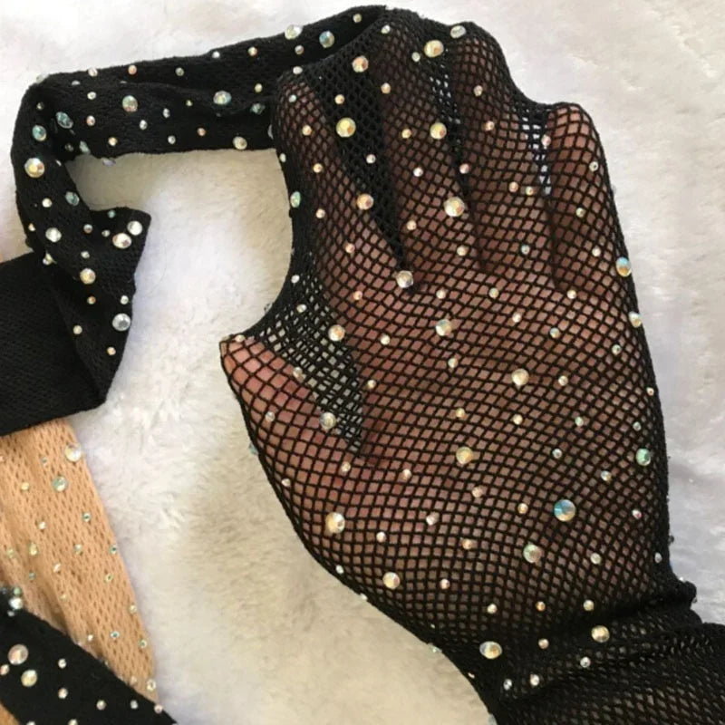 Fishnet Diamond Pantyhose Women Fashion Shiny Net Tights