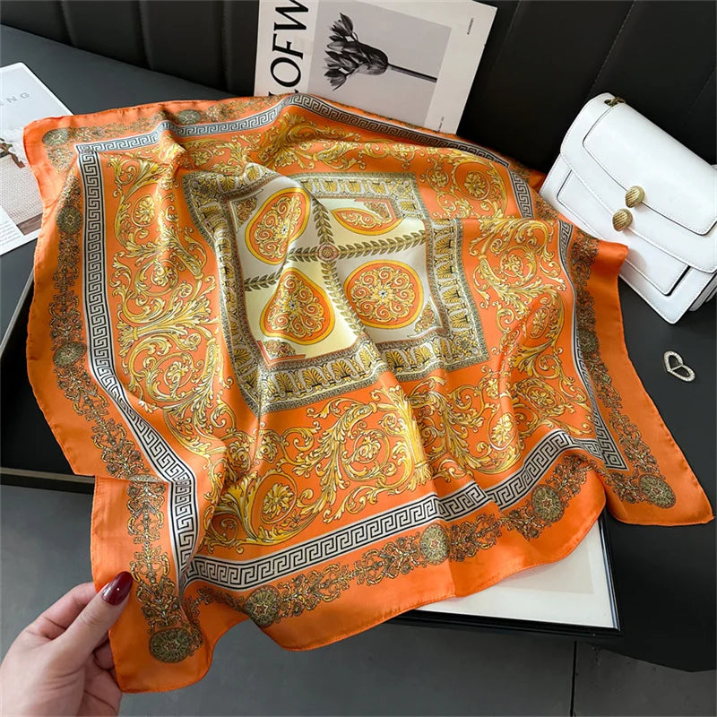 70X70cmPrinted Women's Scarf Pashmina Silk Scarf