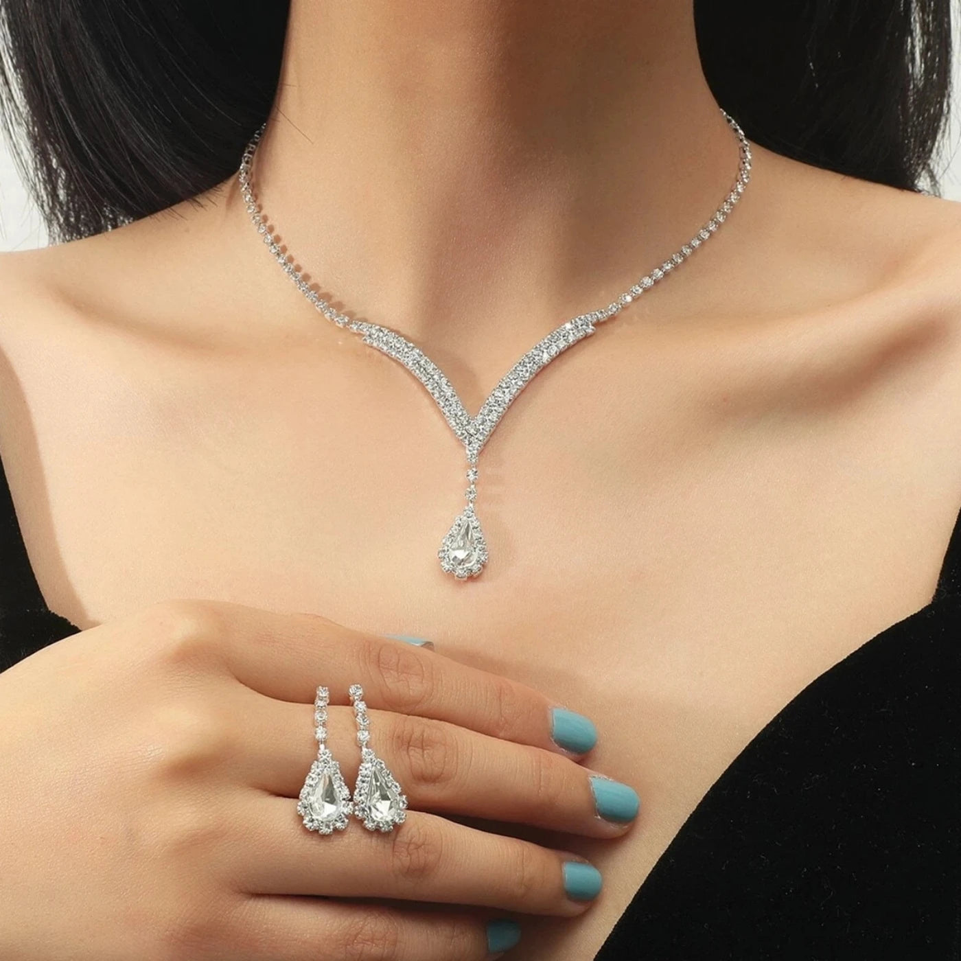 3pcs women's jewelry set, wedding accessories