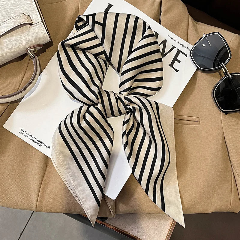 Silk Square Plaid Scarf