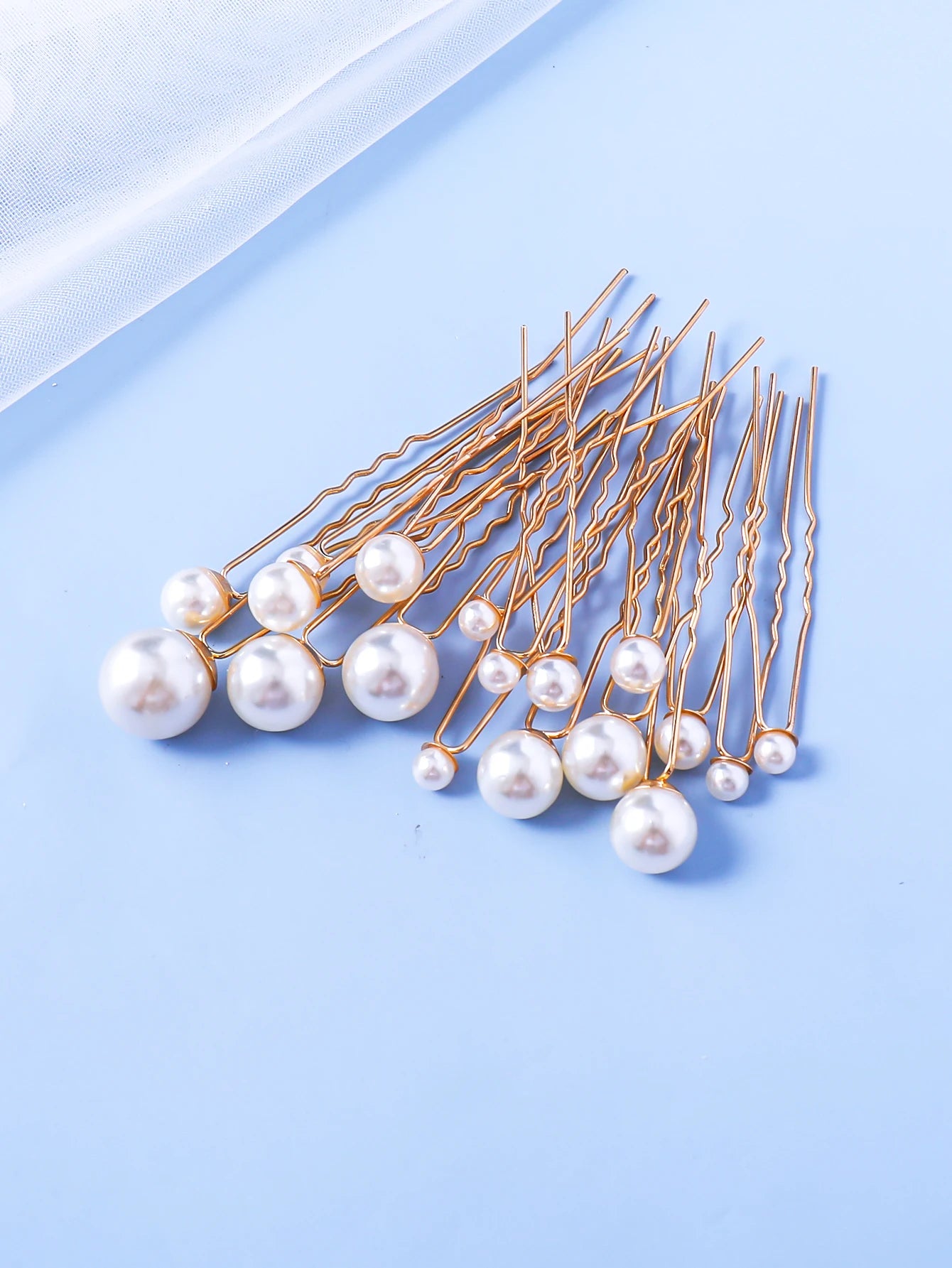18Pcs Wedding Faux Pearl Hair Pins