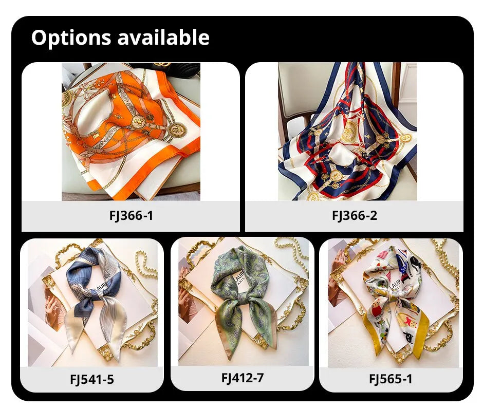 70cm Silk Feeling Square Scarf