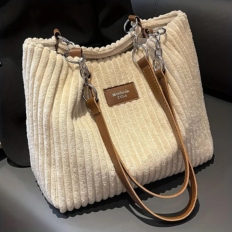 Women Corduroy Shoulder Bag
