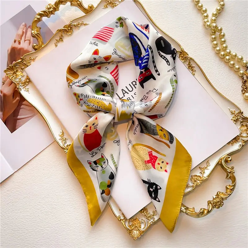70cm Silk Feeling Square Scarf