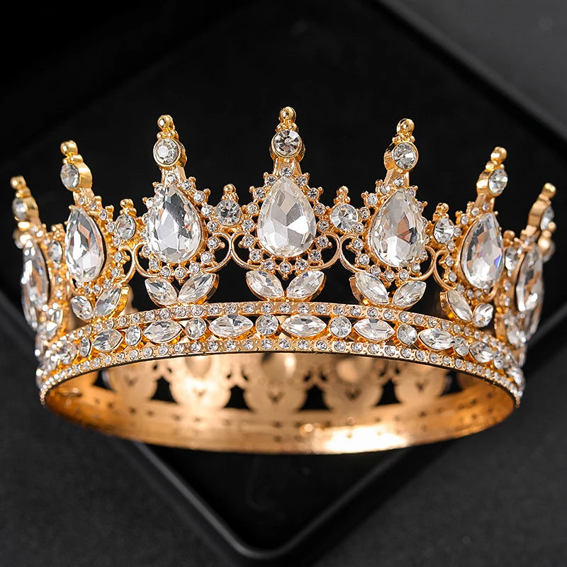 Baroque Round Wedding Crown