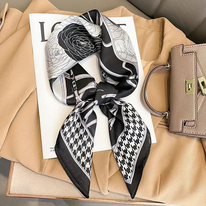 Luxury Design Print Silk Square Scarf