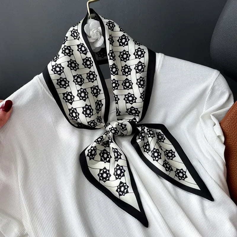Fashion Print Hair Ribbon Scarf