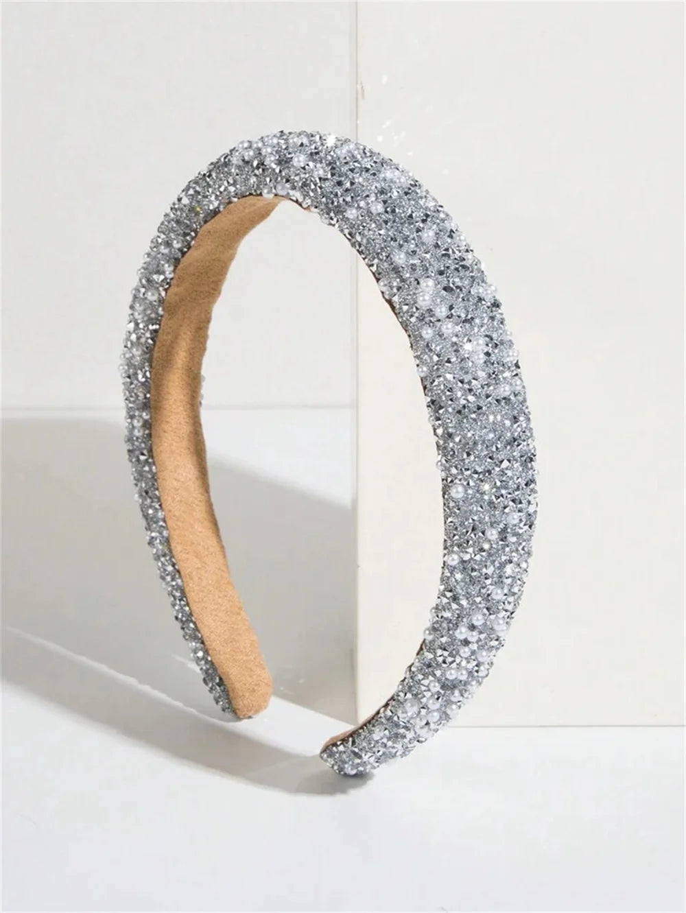 Glamorous Beaded Hairband Bling Crystal Pearl Baroque Headband