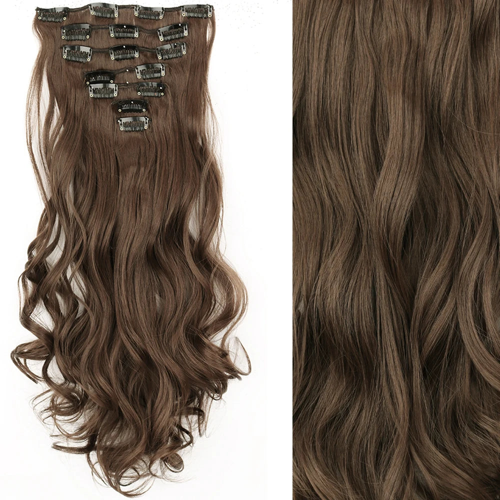 7Pcs/Set 16 Clips Hair Extension