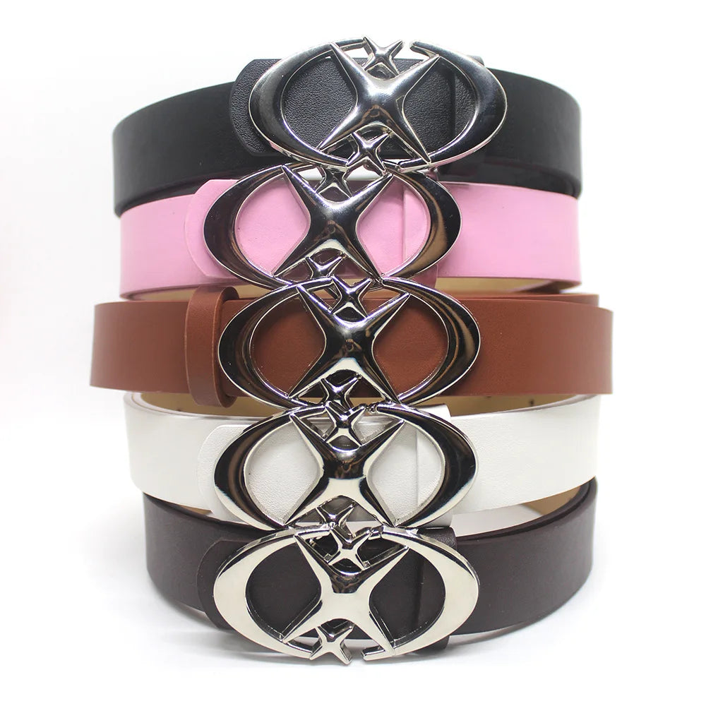 Punk Moon Star Buckle Belt Design