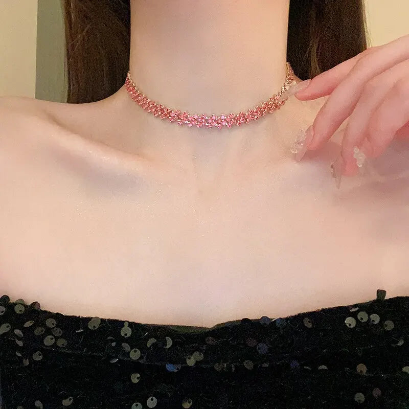 Full Rhinestone Choker Necklace