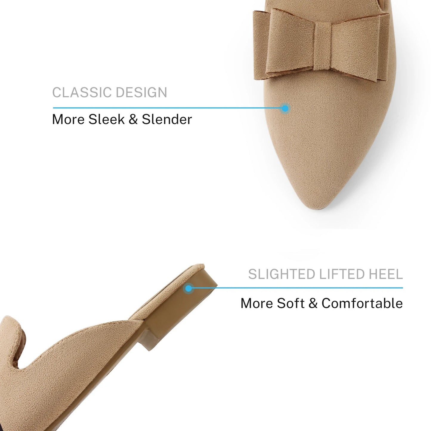 Suede Leather Slip-On Mules shoes