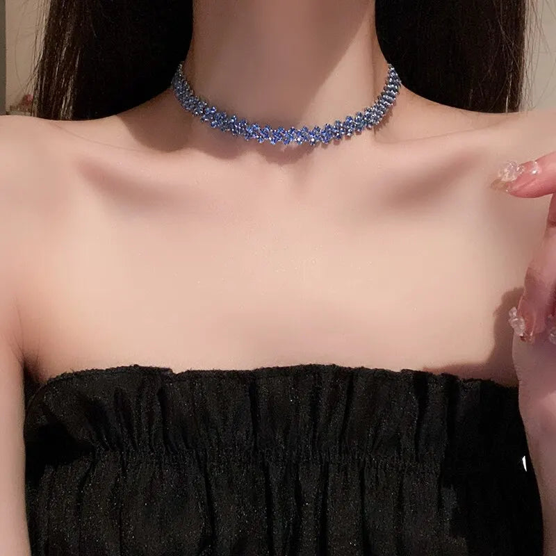 Full Rhinestone Choker Necklace