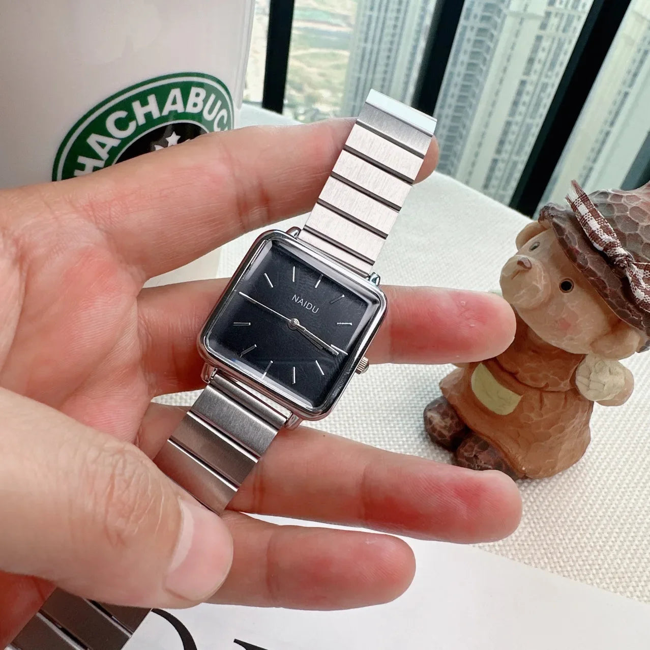 Square Watch Stainless Steel
