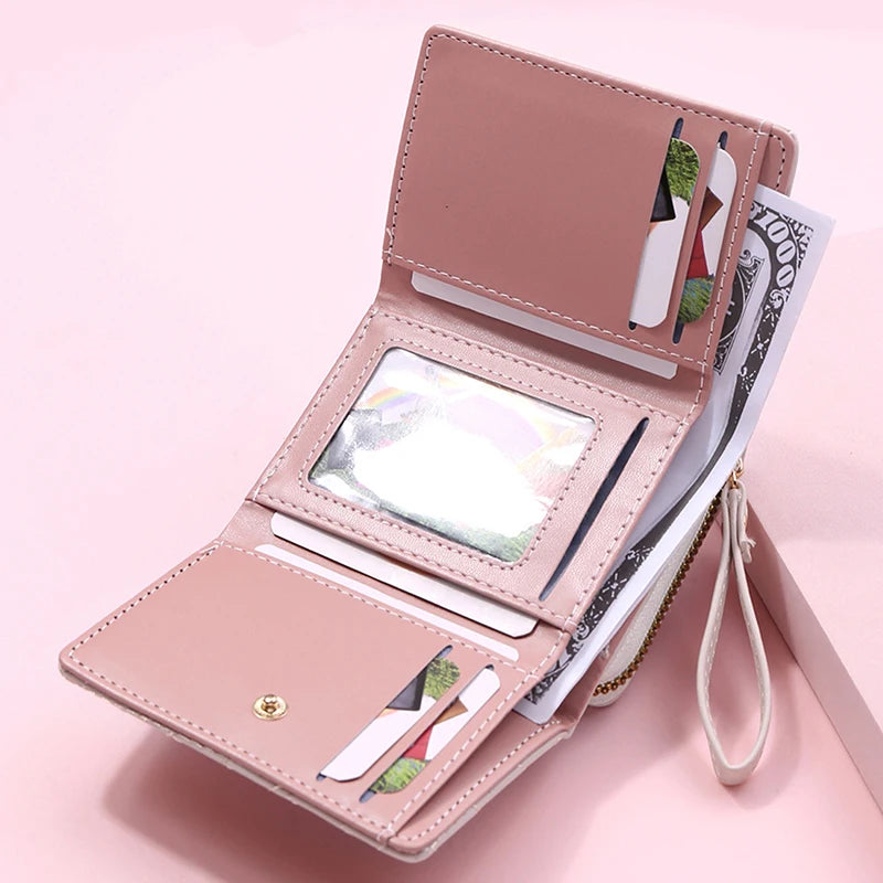 Women's Wallet Tri Fold Card Bag
