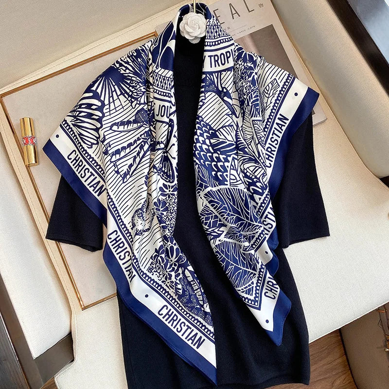 Silk Satin Square Scarf