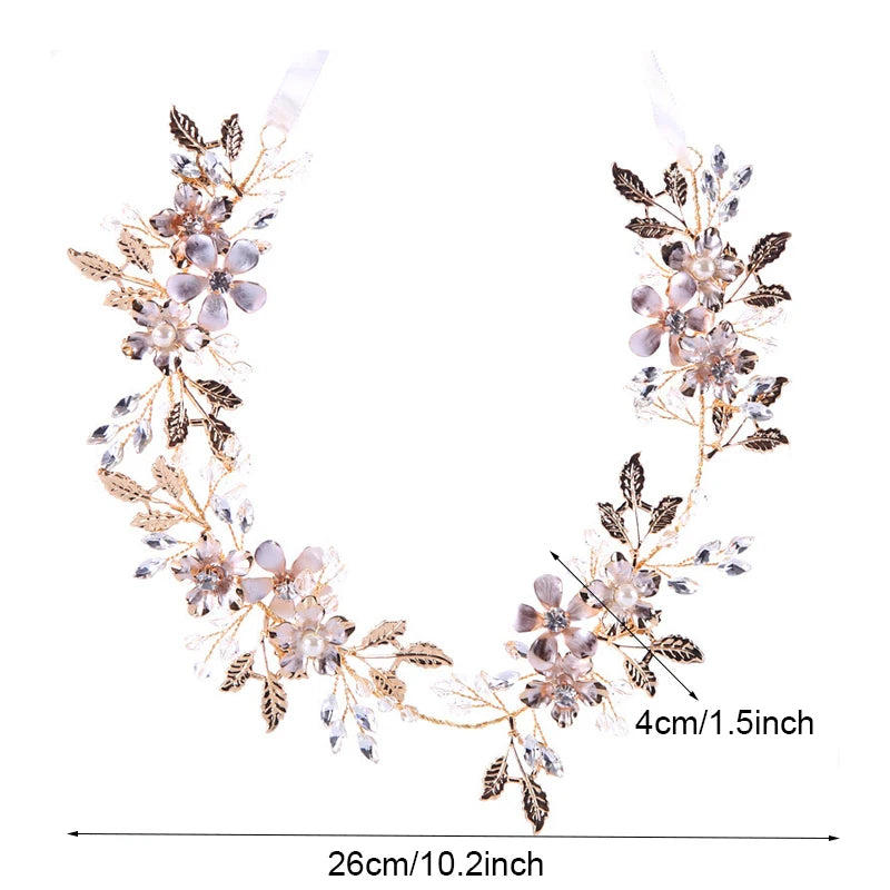 1pc bridal jewelry leaf headband