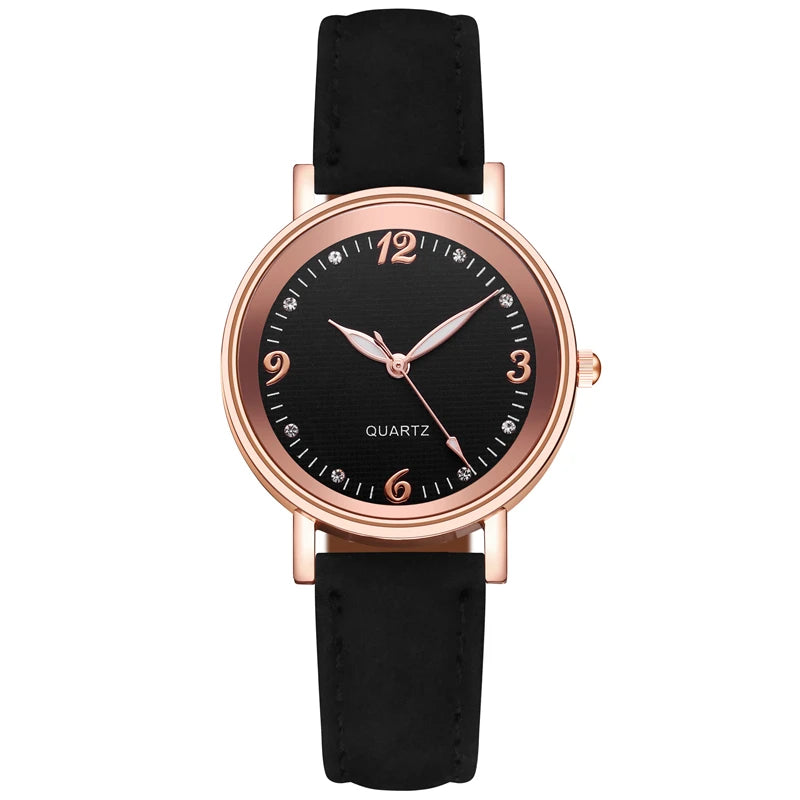 Casual Leather Band Analog Quartz Watches