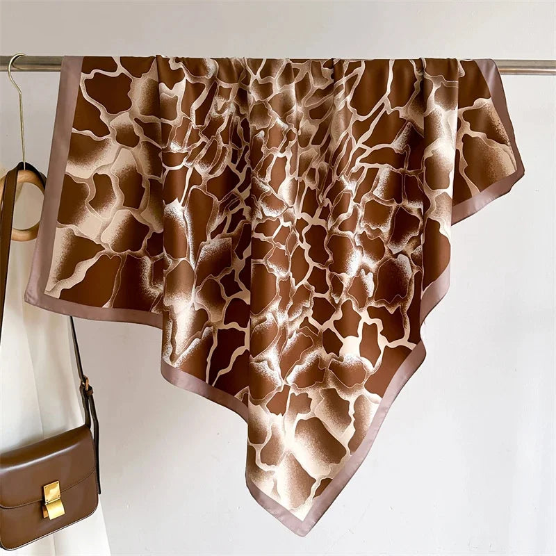 90*90Cm Square Scarf Twill Silk Bandana Pashmina