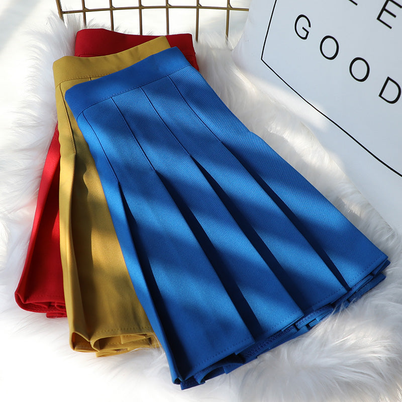High Waist A-Line Short Skirt