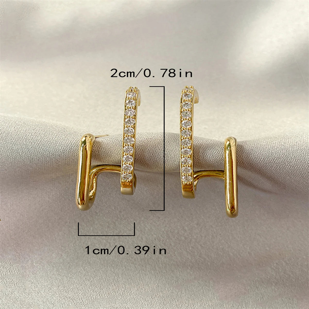 U-shaped Gold Color Earrings