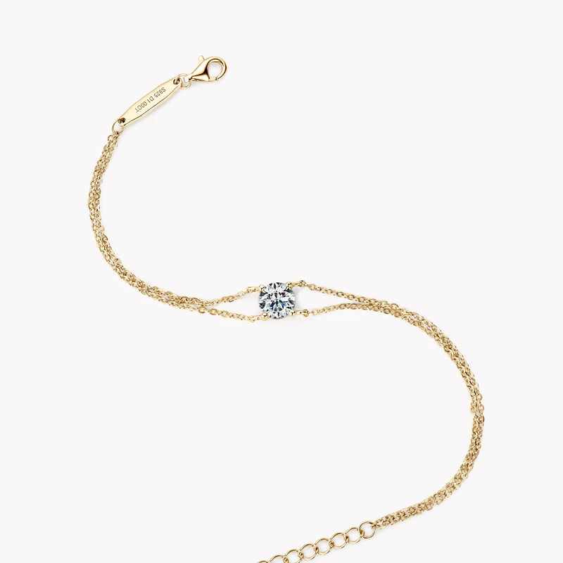 925 Sterling Silver Certified Double Chain Bracelets