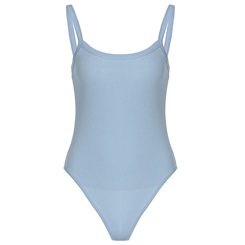 Strap Solid Bodycon Sexy Body