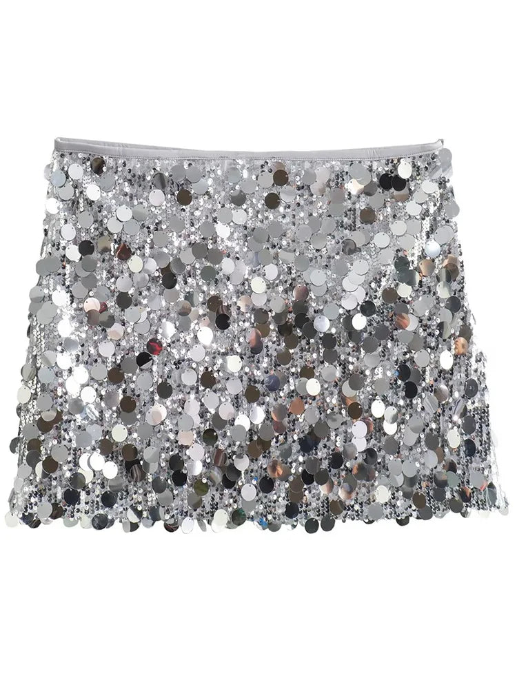 Mini Skirt Vintage High Waist