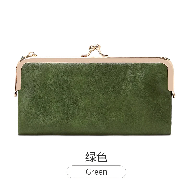 Solid Color Multi Functional Long Wallet