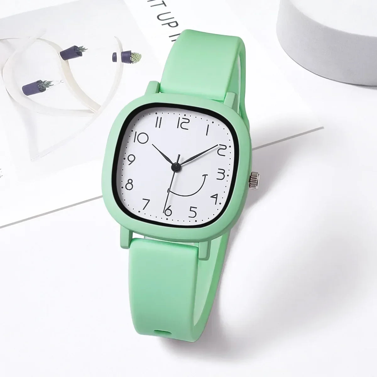 Quartz Watches New Jelly Colored Silicone Strap