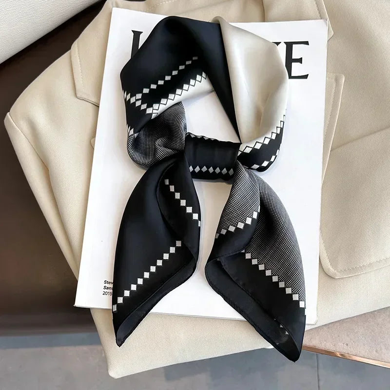 Luxury Design Print Silk Square Scarf