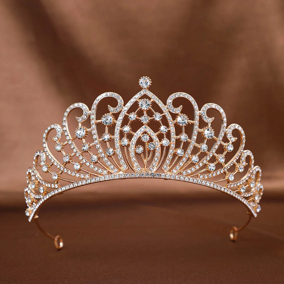 Golden Baroque Crystal Tiaras And Crown
