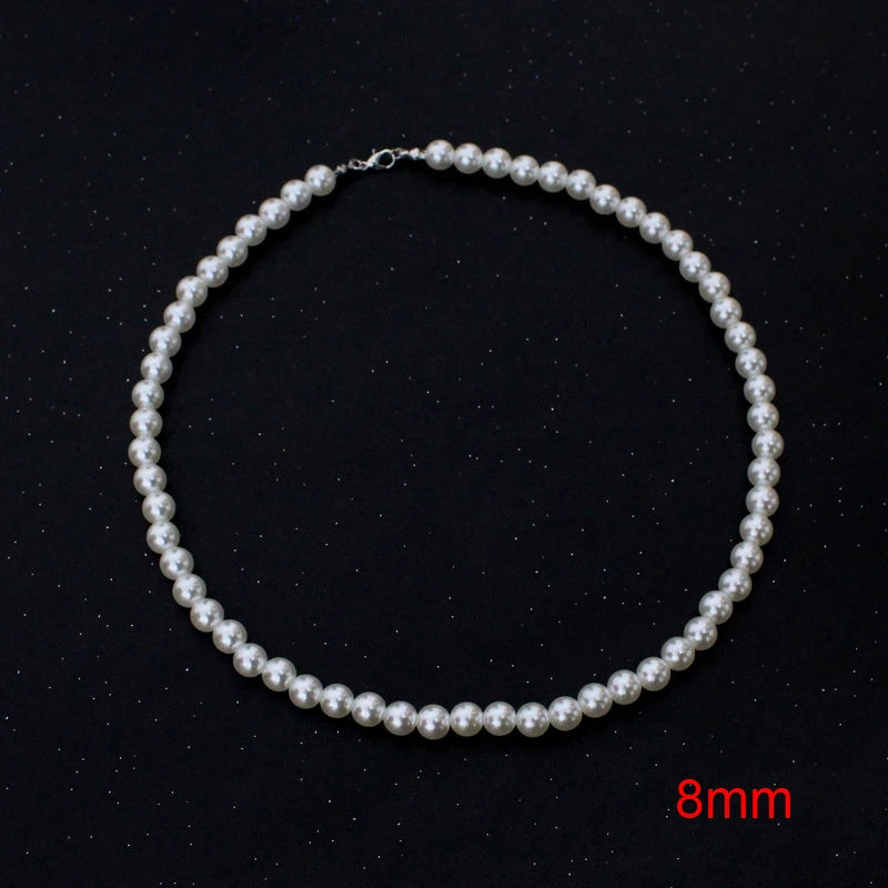 Classic Elegant White Pearl Chokers Necklace