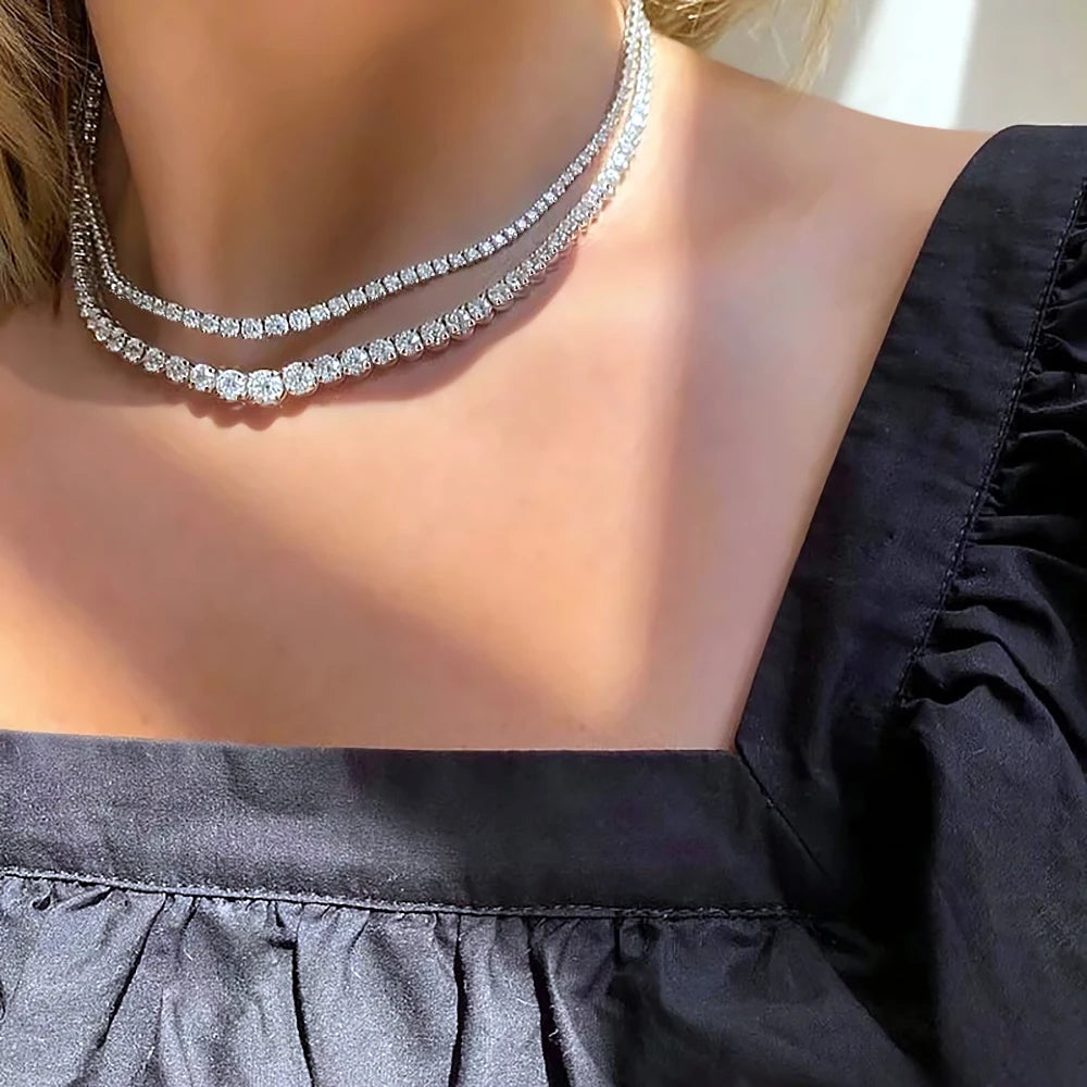 Full Moissanite Tennis Necklace