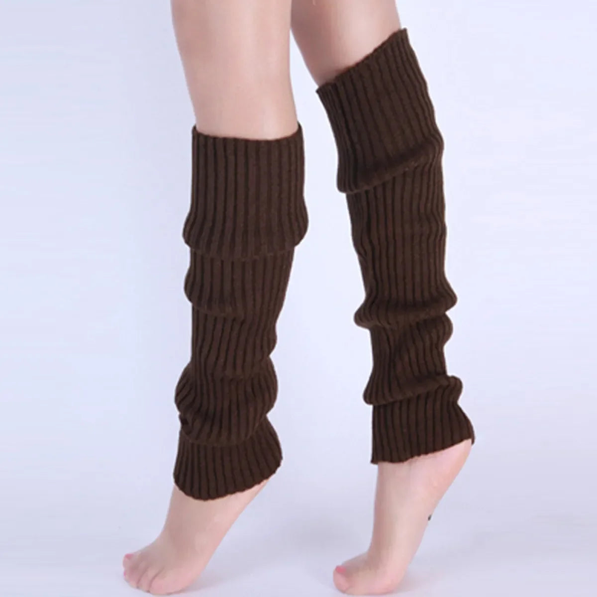 Classic Knit Leg Warmers Rib-Knit Knee-High Leg Warmer Socks
