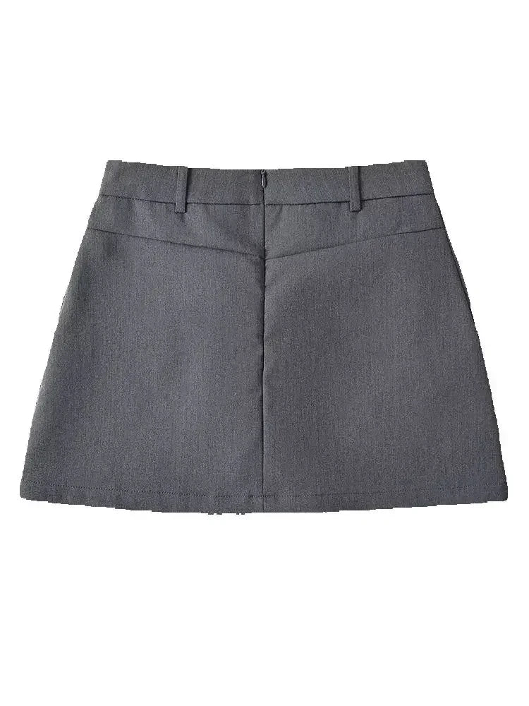 Mini Skirt Vintage High Waist