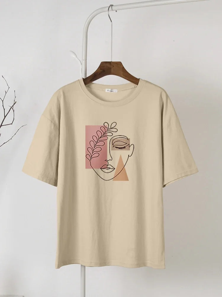Aesthetic Character Printed T Shirt