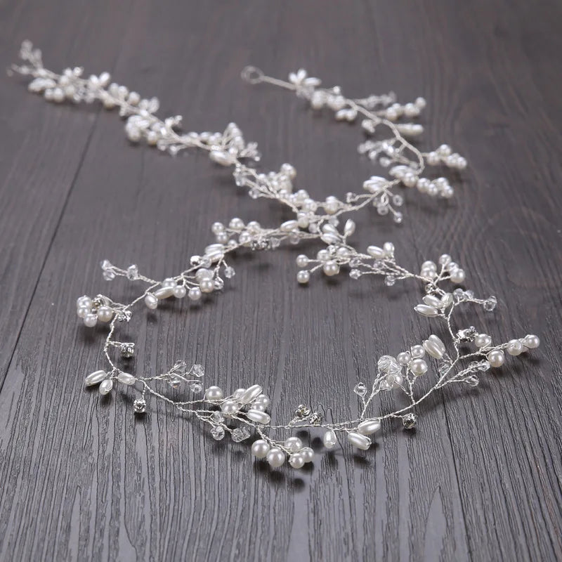 Crystal Pearl Bridal Tiaras Accessories