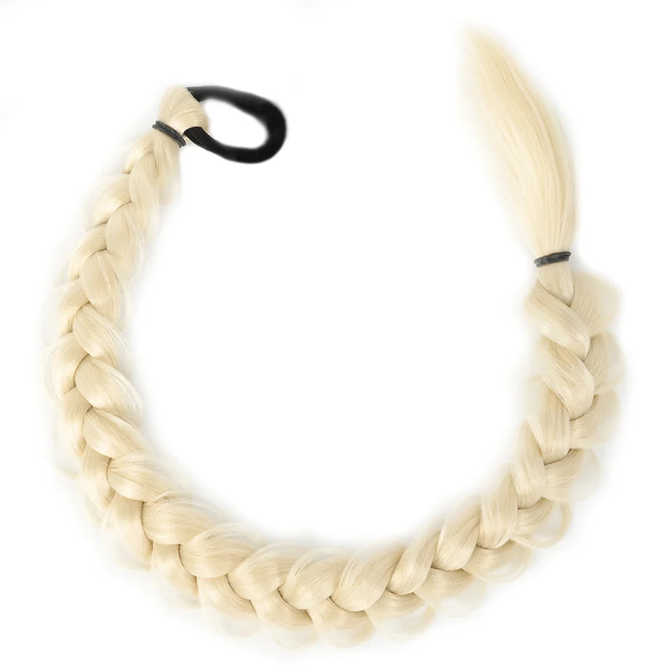 24 Inch Synthetic Long Braided Ponytail Hair Extensions