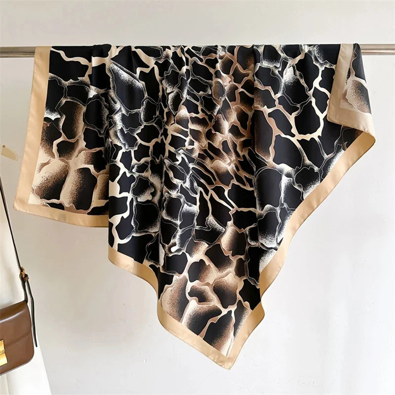 90*90Cm Square Scarf Twill Silk Bandana Pashmina