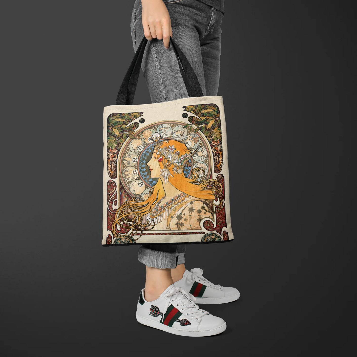 Mucha Series Digital Printed Canvas Bag