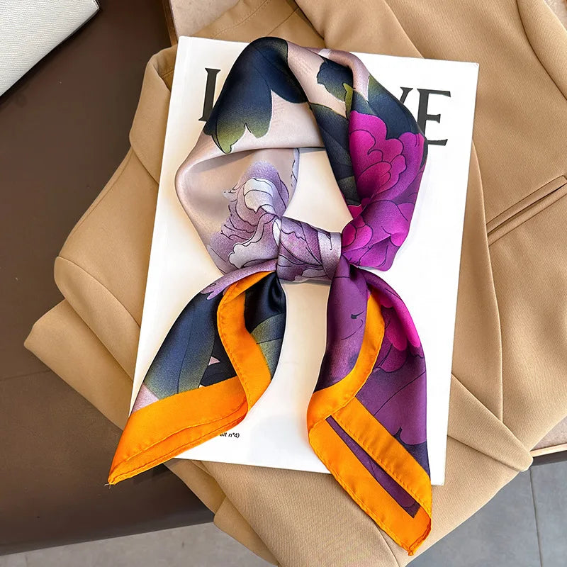 70X70cmPrinted Women's Scarf Pashmina Silk Scarf