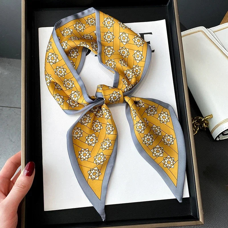 Fashion Print Hair Ribbon Scarf