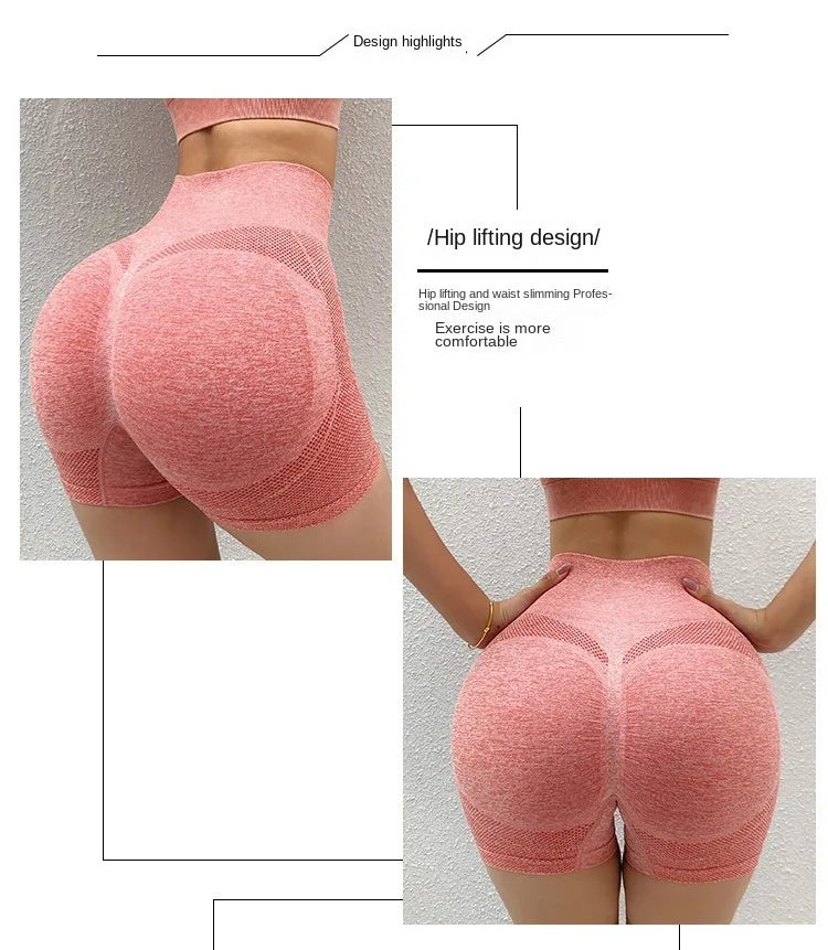 Sports Fitness Shorts, High Waist.