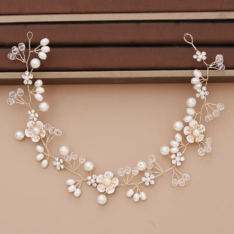 Bridal Pearl Headband Wedding Hair Accessories