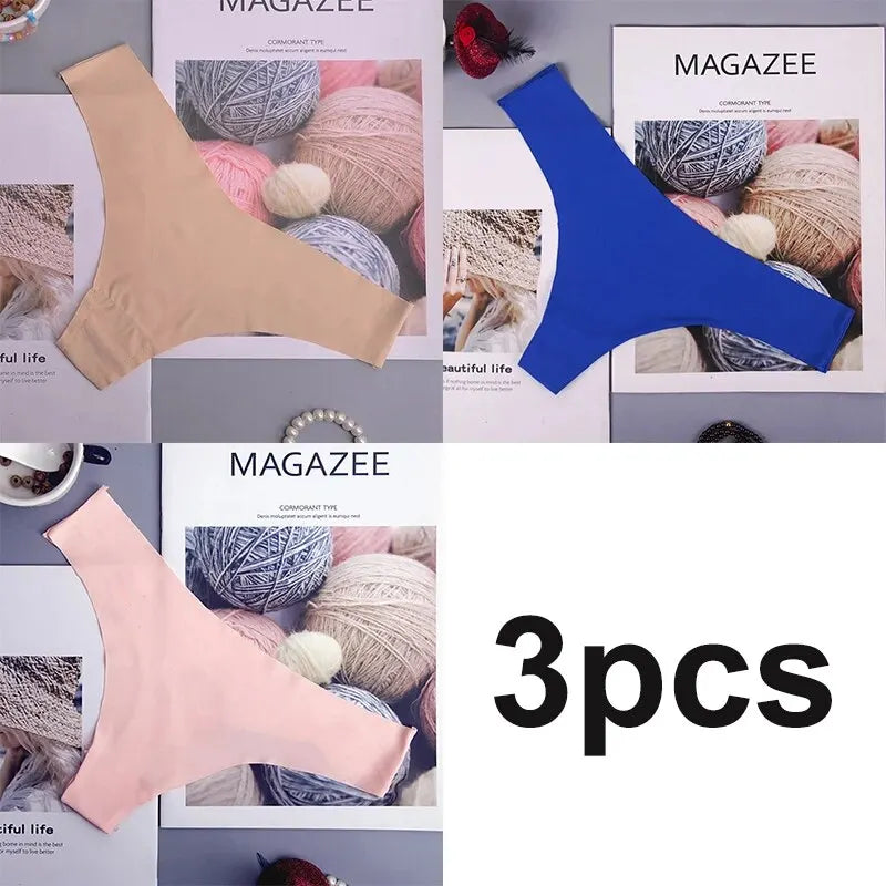 3PCS Seamless Panties Ice Silk