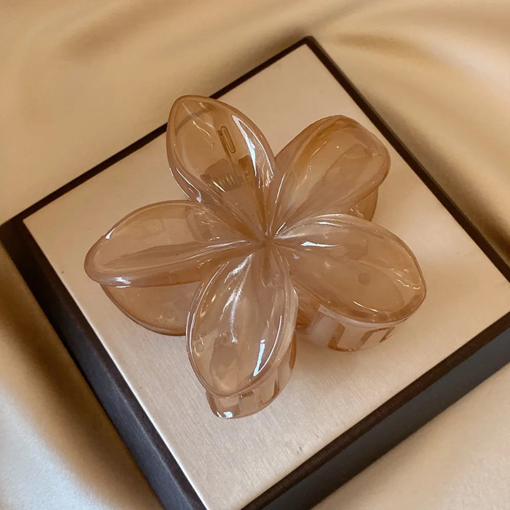 Brown Beige Lightweight Plastic Hair Clips
