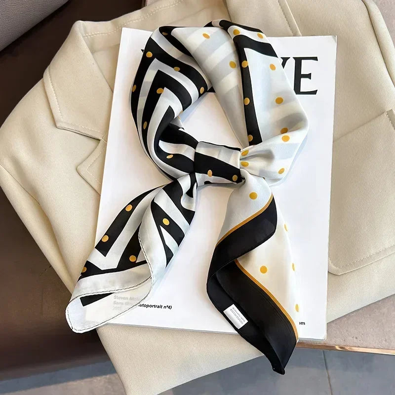 Luxury Design Print Silk Square Scarf