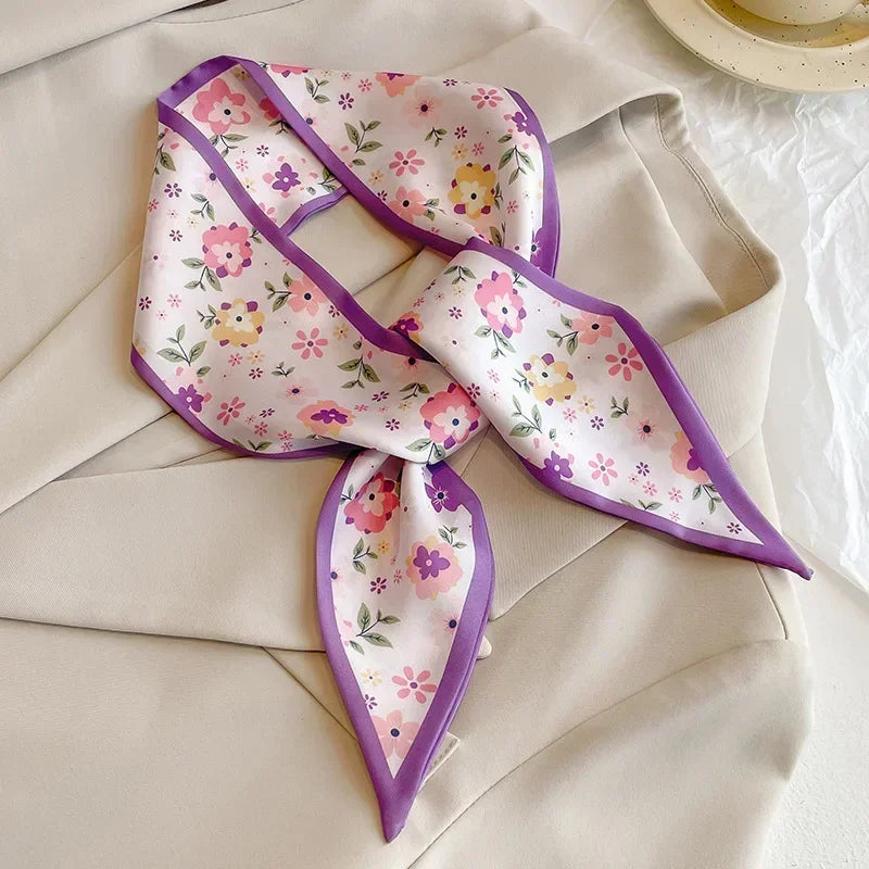 Fashion Print Hair Ribbon Scarf